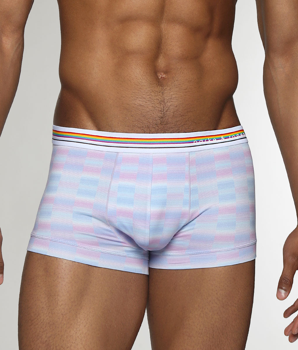 Parke & Ronen Printed Pride Low-Rise Trunk Lavender-pride