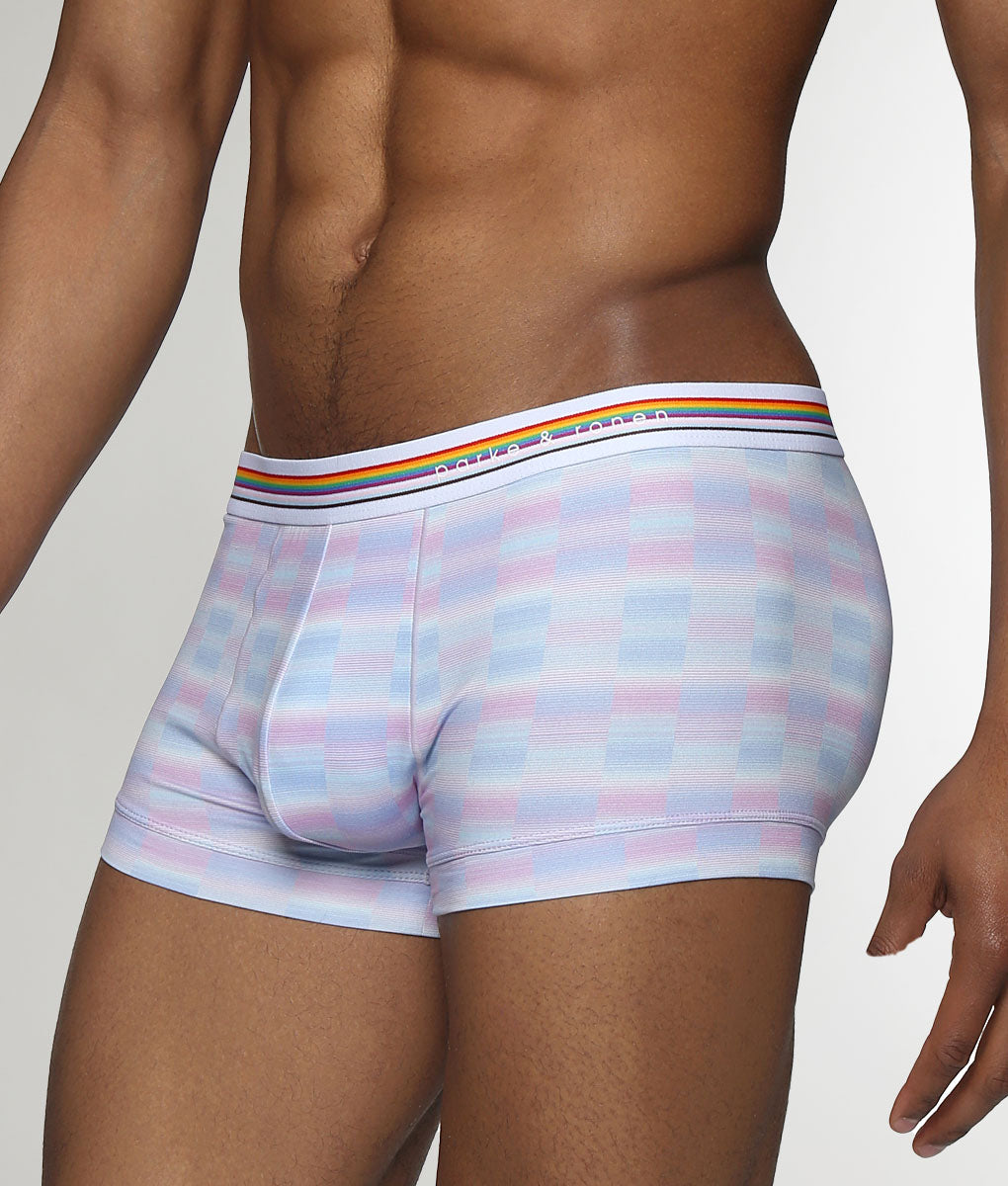 Parke & Ronen Printed Pride Low-Rise Trunk Lavender-pride