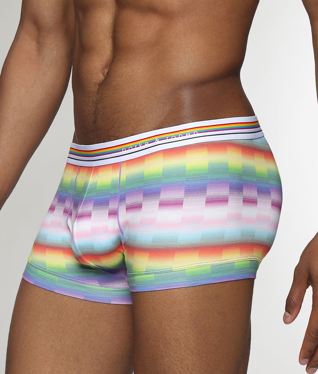 Parke & Ronen Printed Pride Low-Rise Trunk Paradise-pride