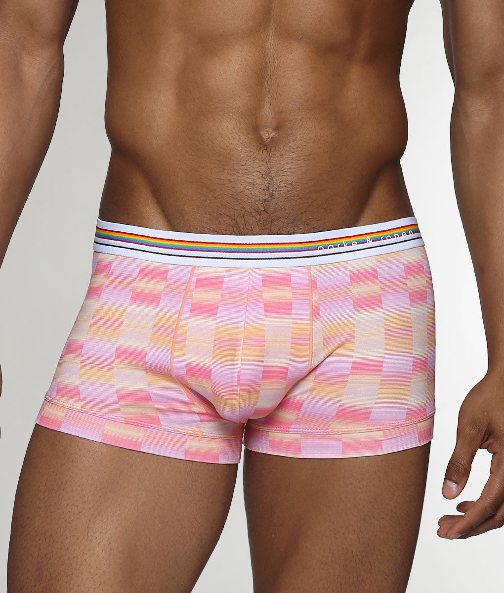 Parke & Ronen Printed Pride Low-Rise Trunk Sunset-pride