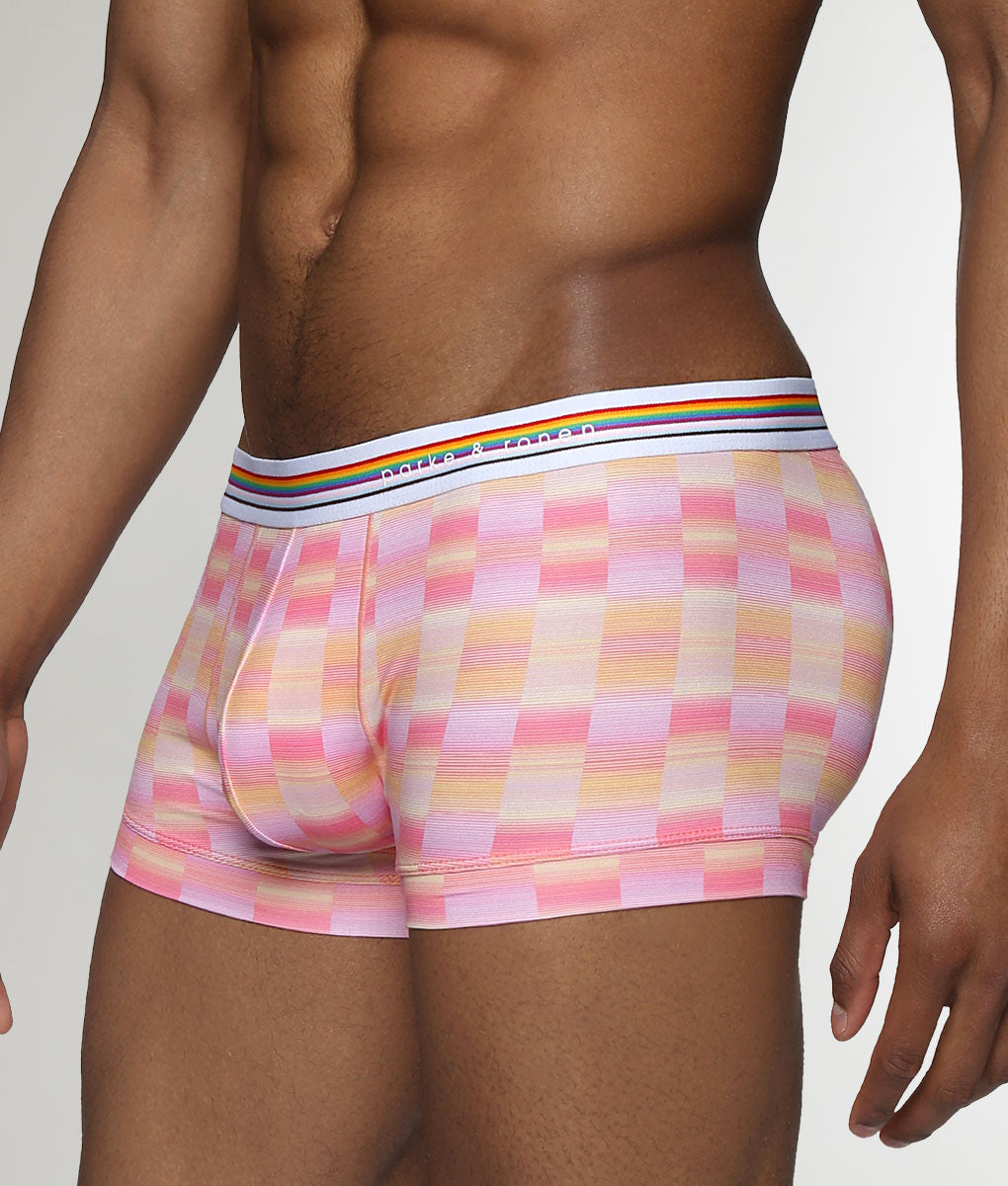 Parke & Ronen Printed Pride Low-Rise Trunk Sunset-pride