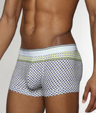 Parke & Ronen Lattice Printed Low-Rise Trunk Zest