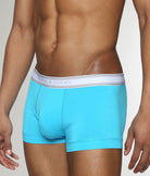 Parke & Ronen Retro Solid Low-Rise Trunk Blue-lagoon
