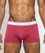 Parke & Ronen Retro Solid Low-Rise Trunk Ruby