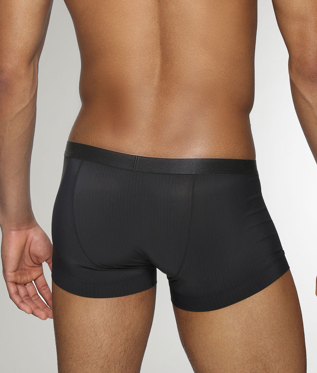 Parke & Ronen Coastal Nylon Low-Rise Trunk Black