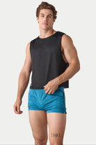 Awry Rookie Reversible Tank Black & Blue — side two (reversed), showing alternate colorway