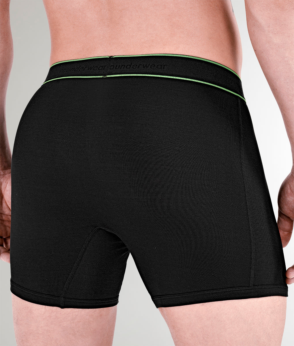 Rounderbum Bamboo Boxer Brief Black