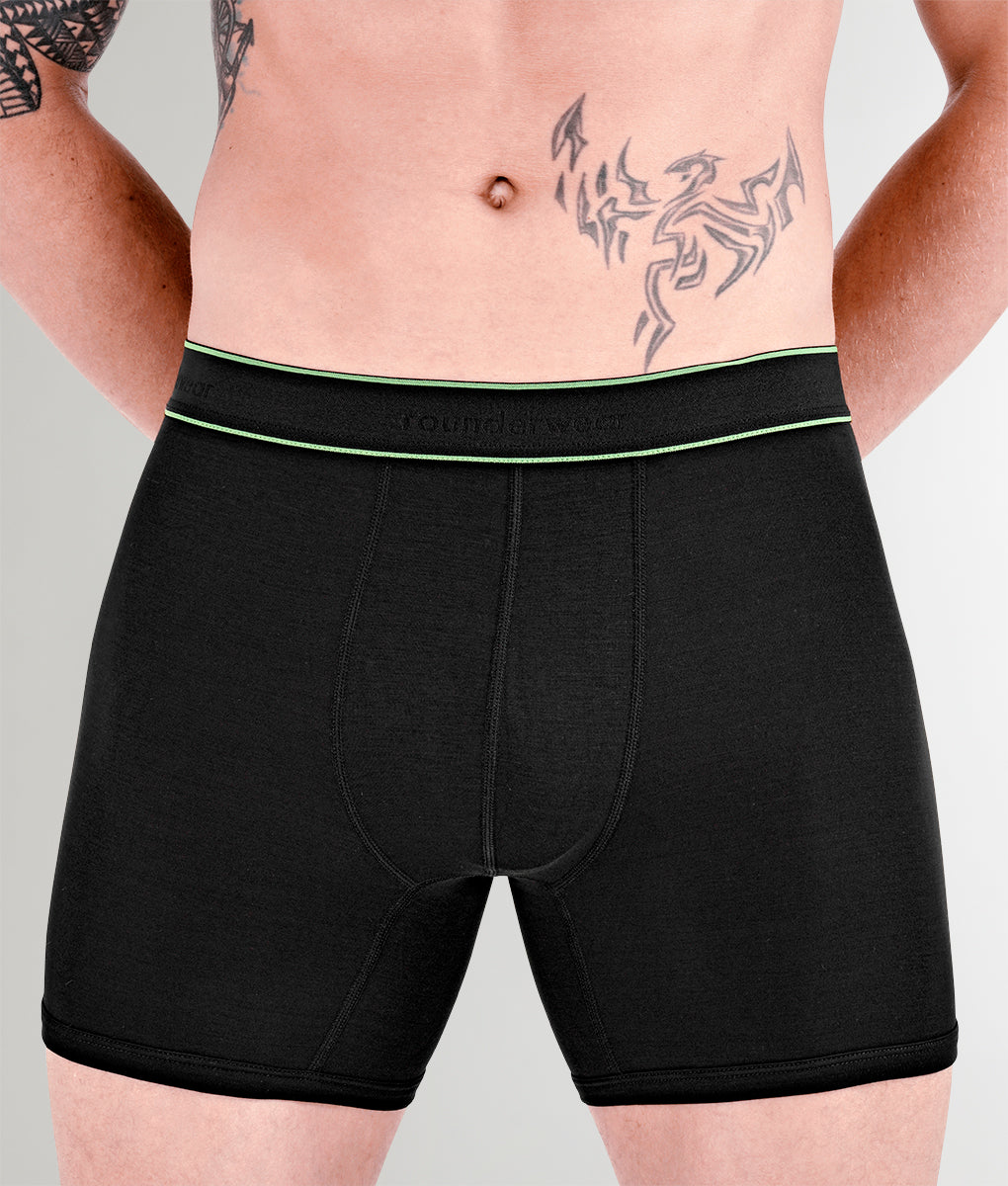 Rounderbum Bamboo Boxer Brief Black