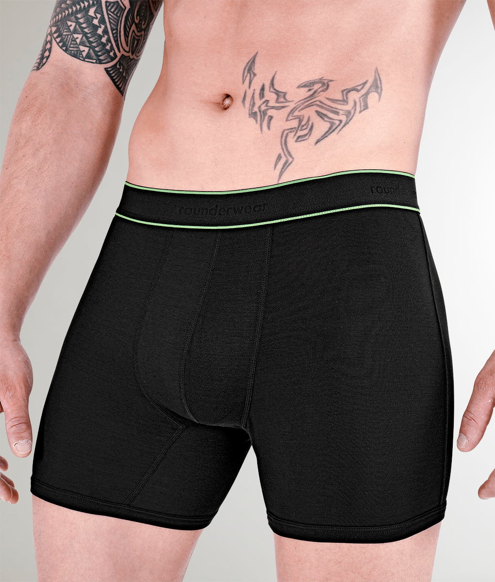 Rounderbum Bamboo Boxer Brief Black