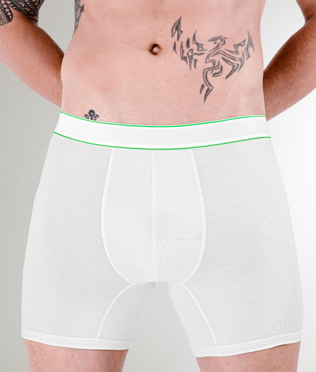 Rounderbum Bamboo Boxer Brief White