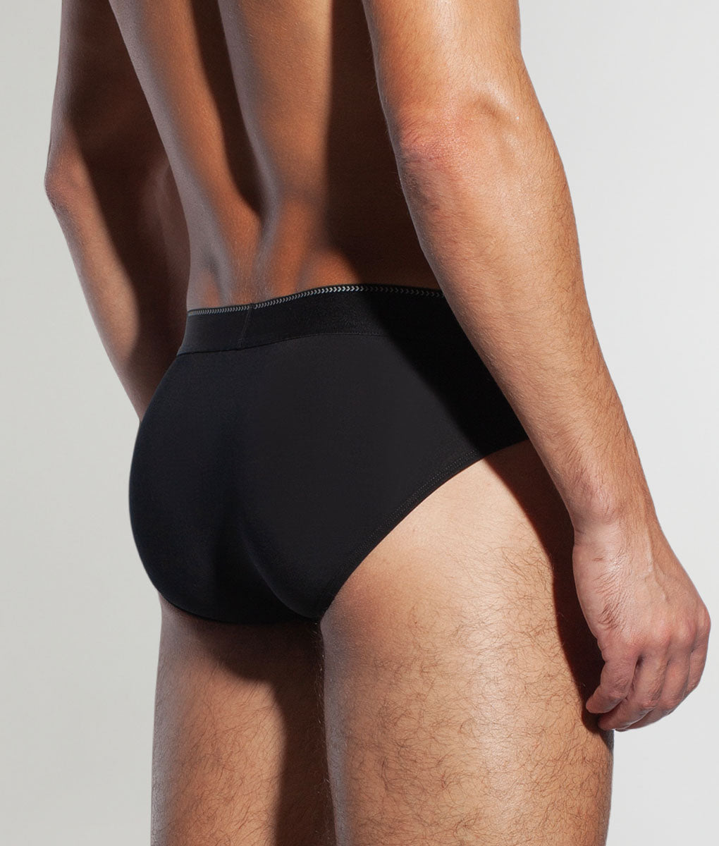 Saligia Greek Herringbone Brief Black
