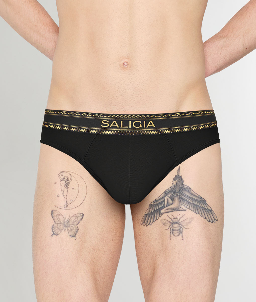 Saligia Greek Dionysia Brief Black