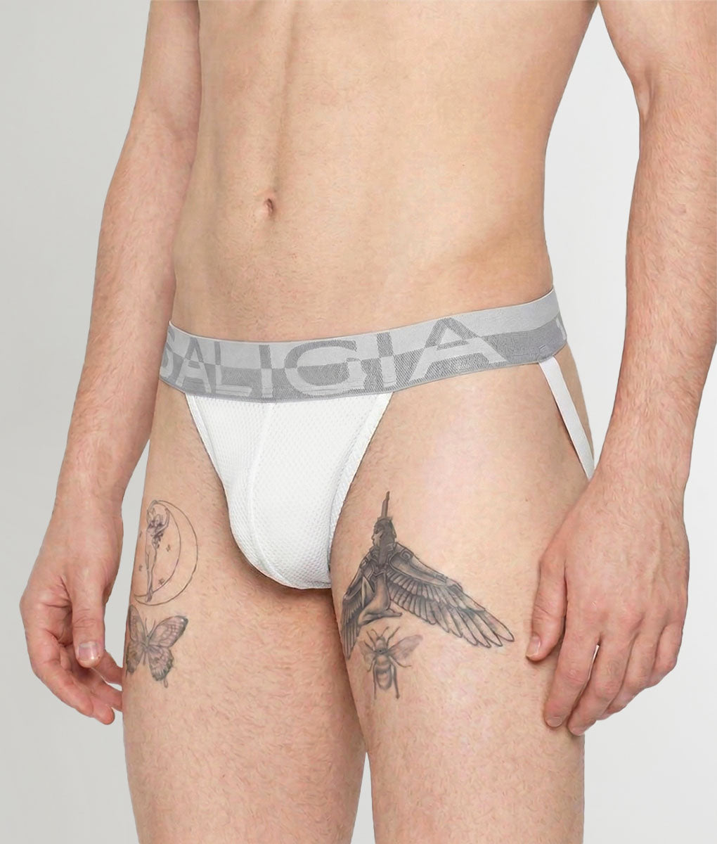 Saligia Aerobic Race Jockstrap White