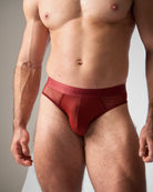 Teamm8 Score Sheer Slim Brief Shiraz - mens sheer briefs slim hip cut front view