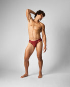 Teamm8 Score Sheer Slim Jockstrap Shiraz - quick-dry nylon-spandex jockstrap lifestyle shot