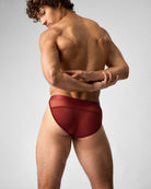 Teamm8 Score Sheer Sports Brief Shiraz - mens sheer briefs double peek-a-boo back view