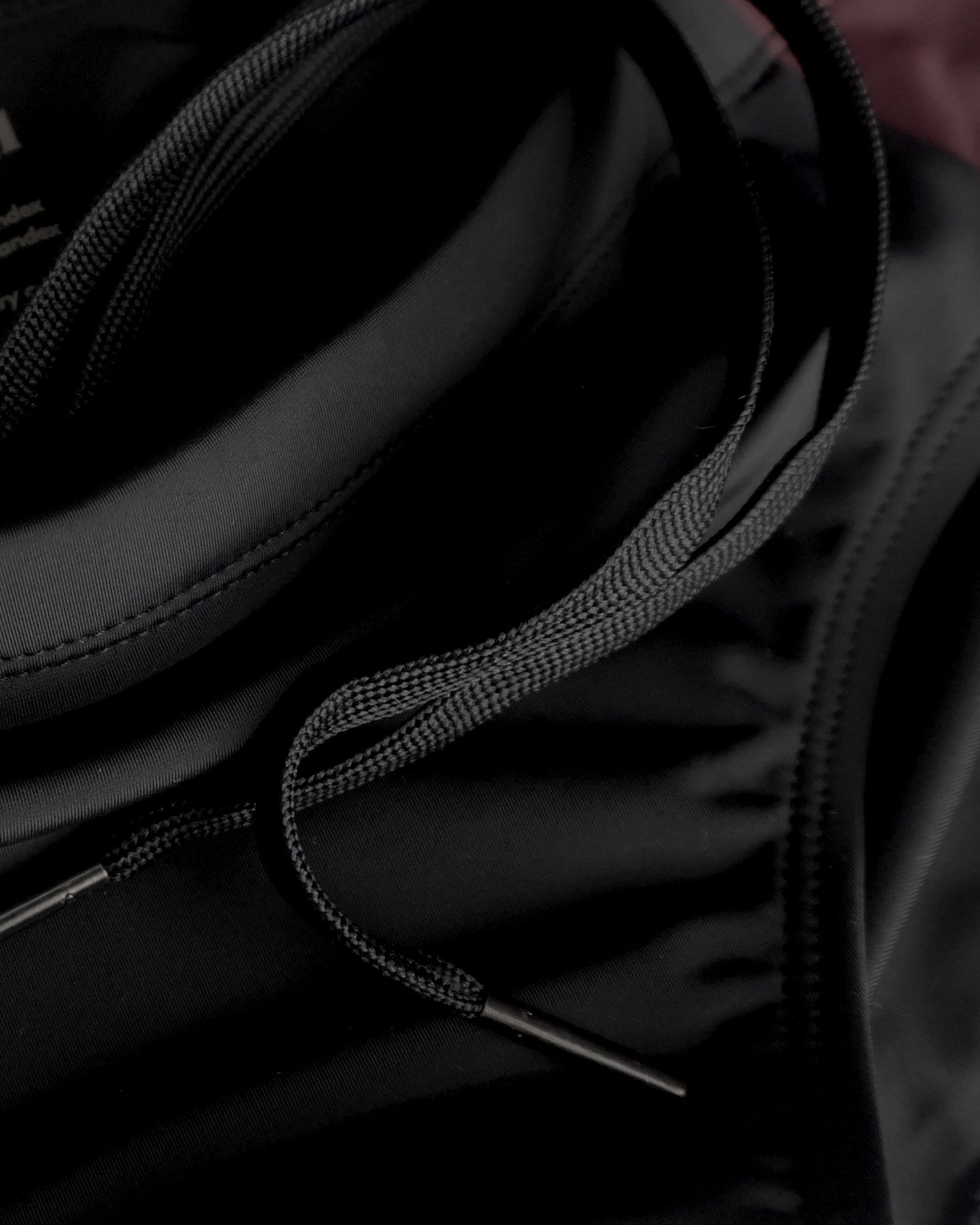 Sean & Val Sports Brief Black/Palermo — premium color-matched drawstring detail close-up