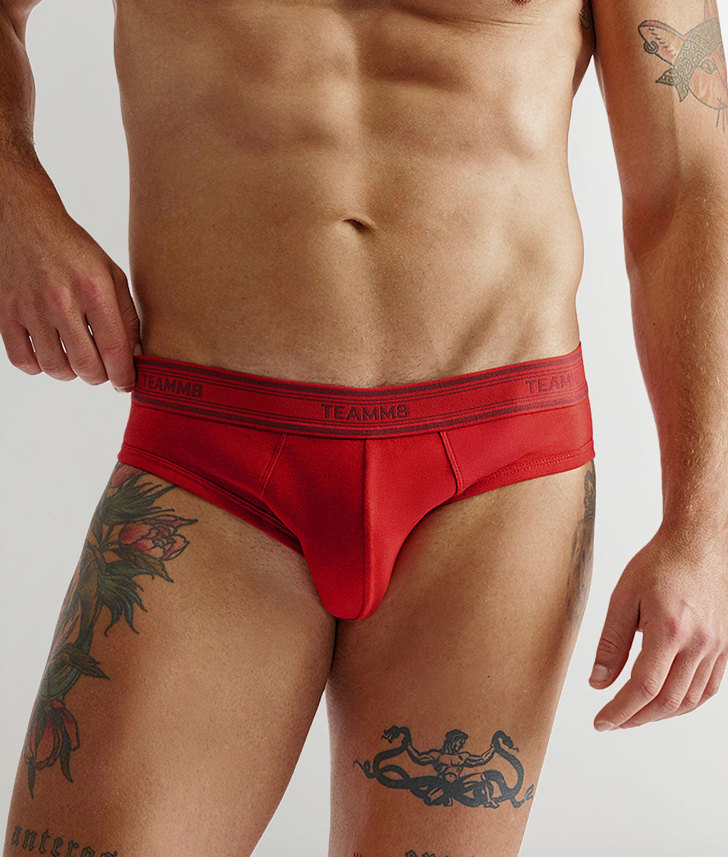 Teamm8 New Cotton Classic Brief Crimson