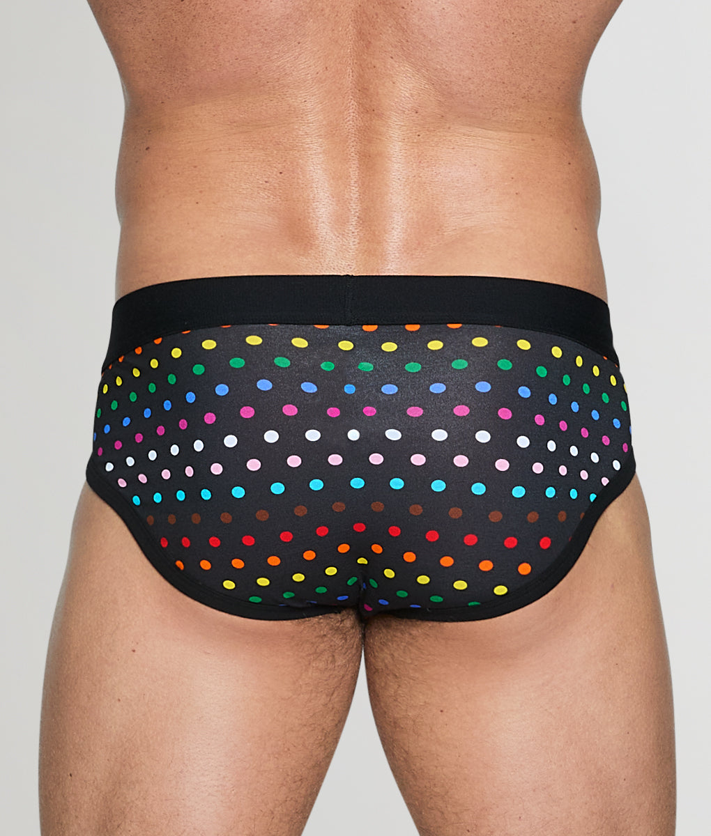 Unsimply Stitched Pride Polka Dot Brief Black
