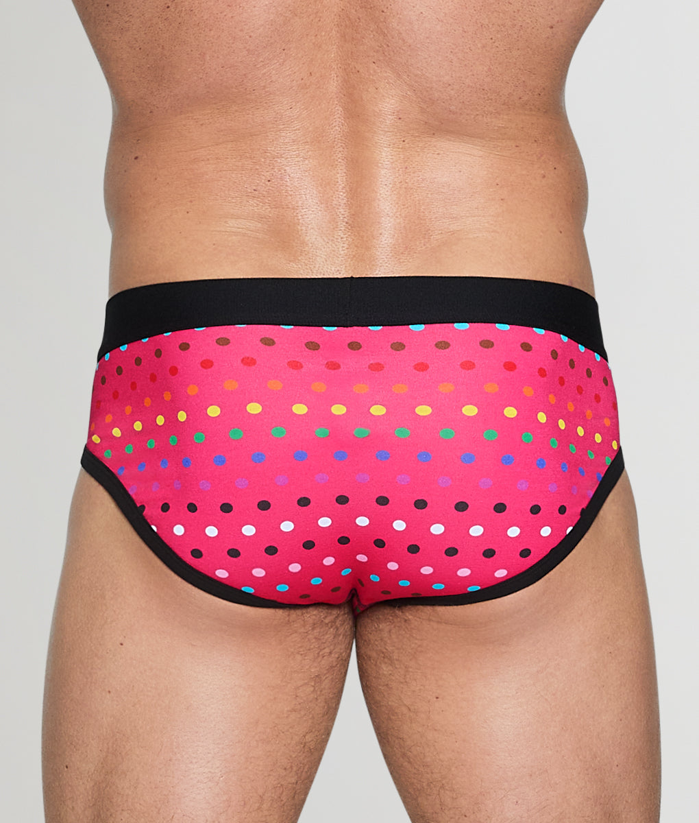 Unsimply Stitched Pride Polka Dot Brief Pink