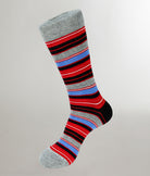 Unsimply Stitched Malibu Stripe Sock Grey-red