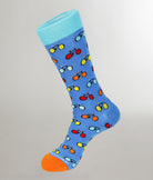 Unsimply Stitched Bicycles Sock Light-blue