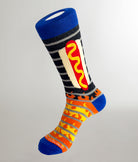Unsimply Stitched Hot Dog on a Grill Sock Grey-multi