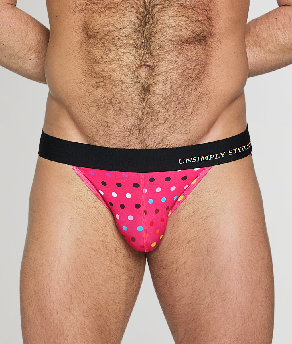 Unsimply Stitched Pride Polka Dot Jockstrap Pink