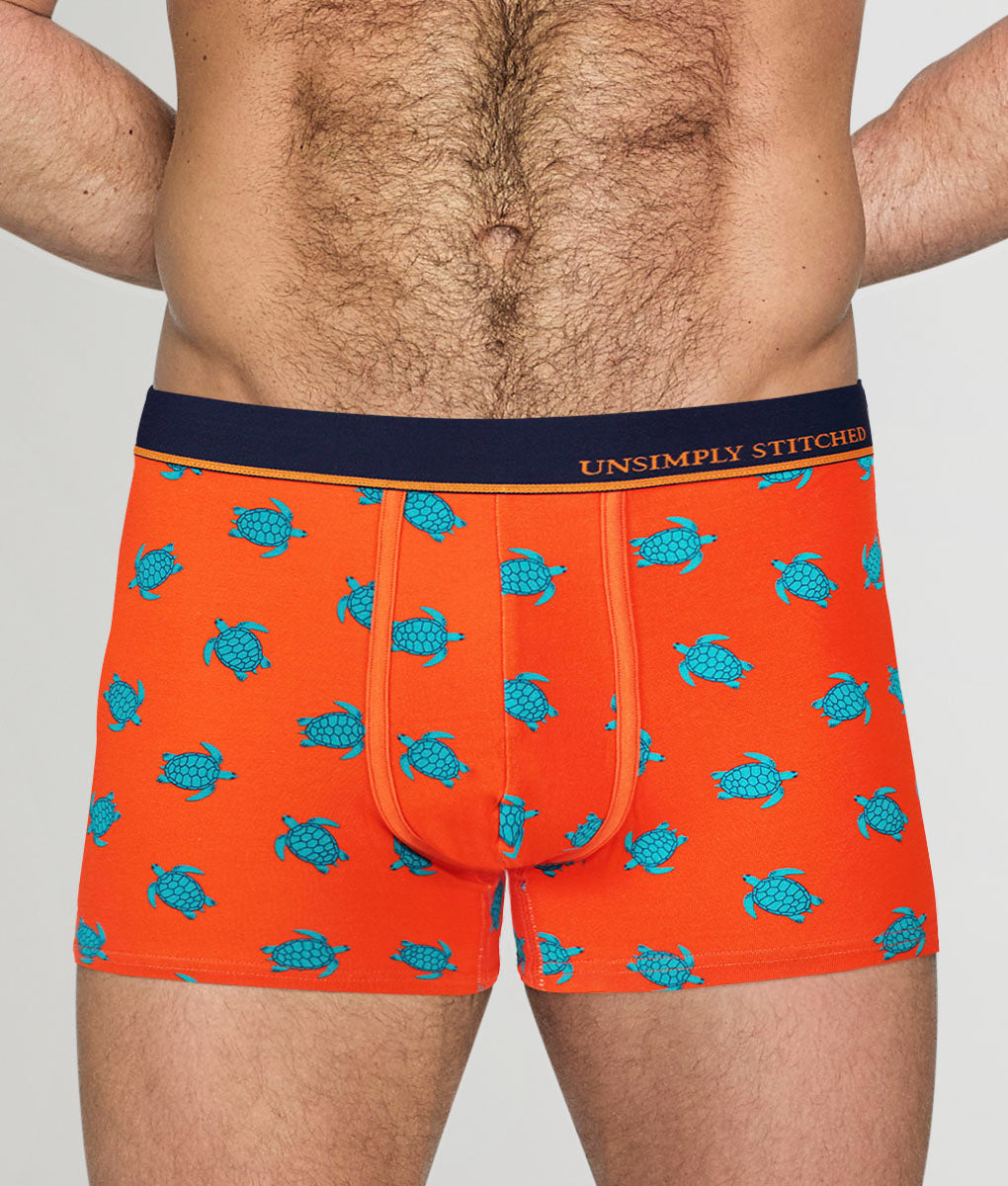 Unsimply Stitched Turtles Trunk Orange-multi