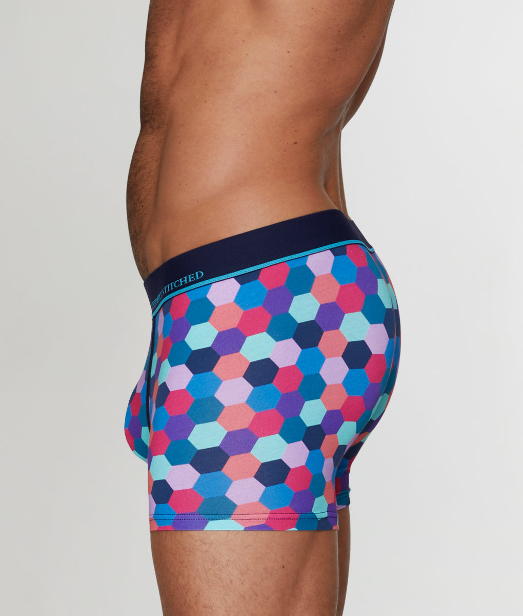Unsimply Stitched Honeycomb Trunk Unsimply Stitched Honeycomb Trunk Blue-pink-multi