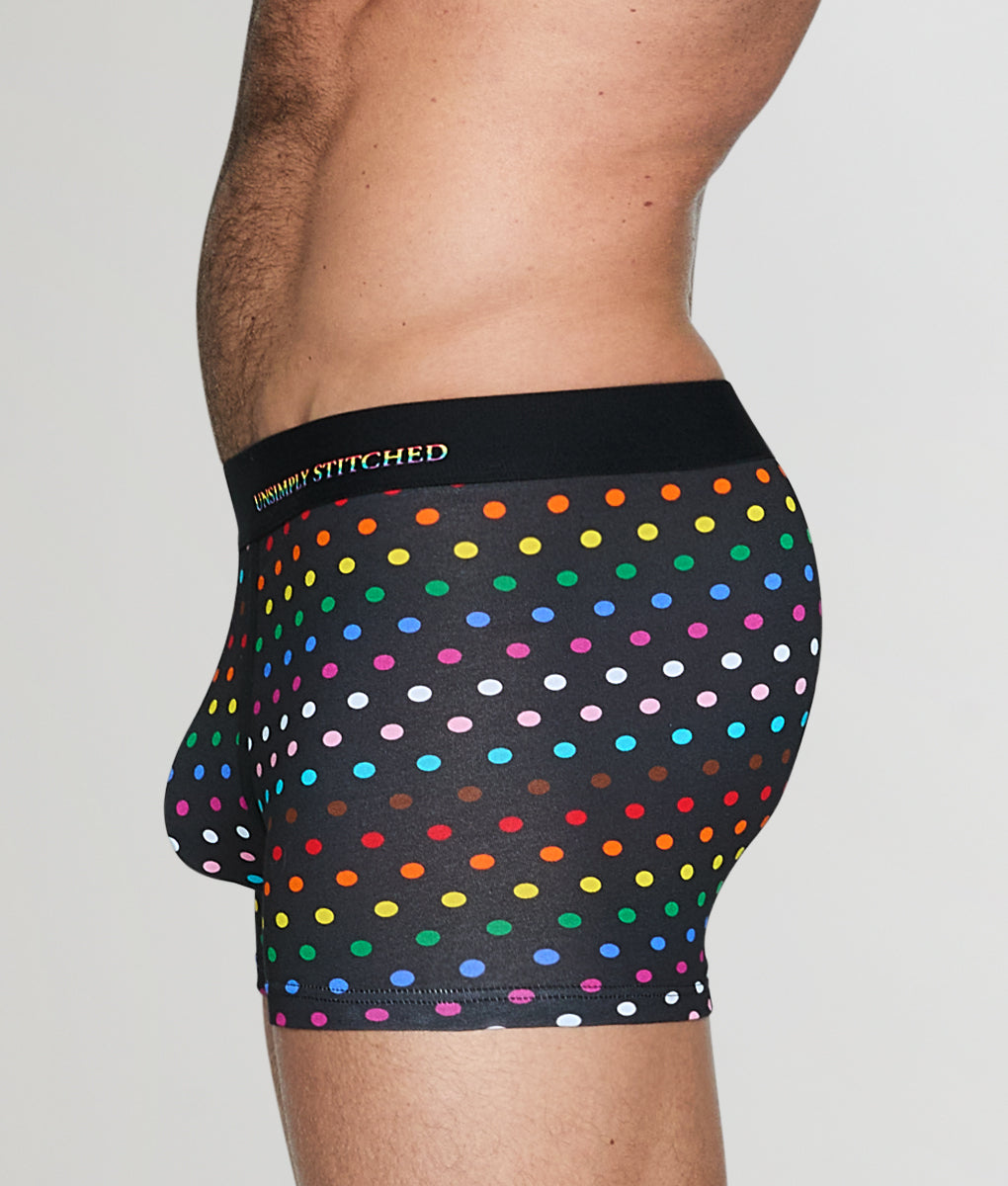 Unsimply Stitched Pride Polka Dot Trunk Black