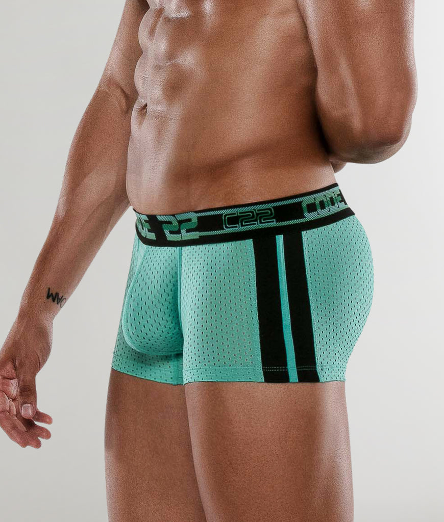 CODE 22 Sport Mesh Push-Up Trunk Turquoise