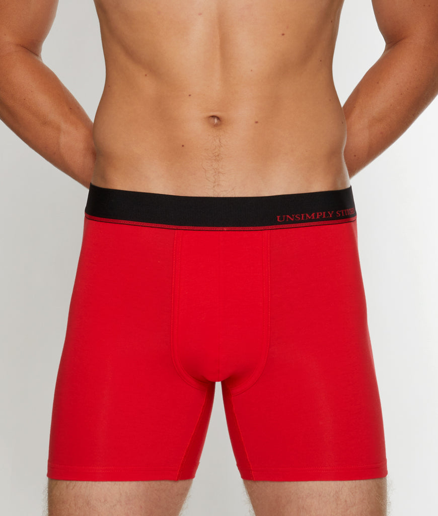 Unsimply Stitched Solid Boxer Brief Unsimply Stitched Solid Boxer Brief Red