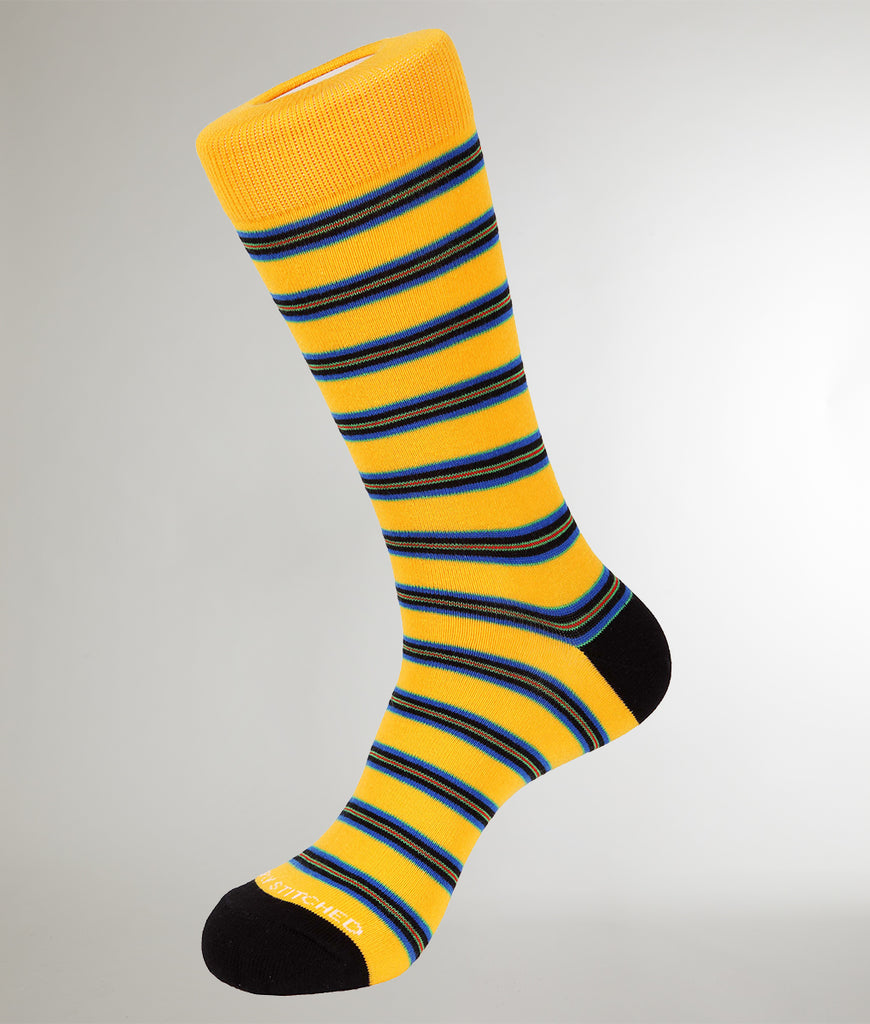 Unsimply Stitched Lane Stripe Sock Unsimply Stitched Lane Stripe Sock Yellow