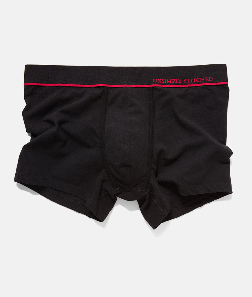 Unsimply Stitched Solid Trunk Unsimply Stitched Solid Trunk Black-red-stripe