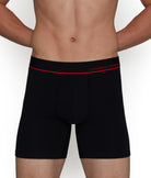 Unsimply Stitched Solid Boxer Brief Unsimply Stitched Solid Boxer Brief Black-red-stripe