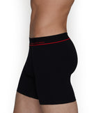 Unsimply Stitched Solid Boxer Brief Unsimply Stitched Solid Boxer Brief Black-red-stripe